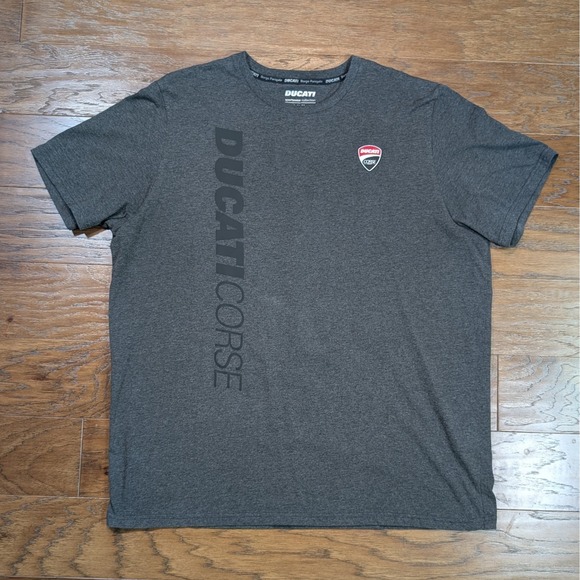 Ducati Corse DC Tonal Short Sleeve T-Shirt Gray Black‎ Size XXL (25x30)